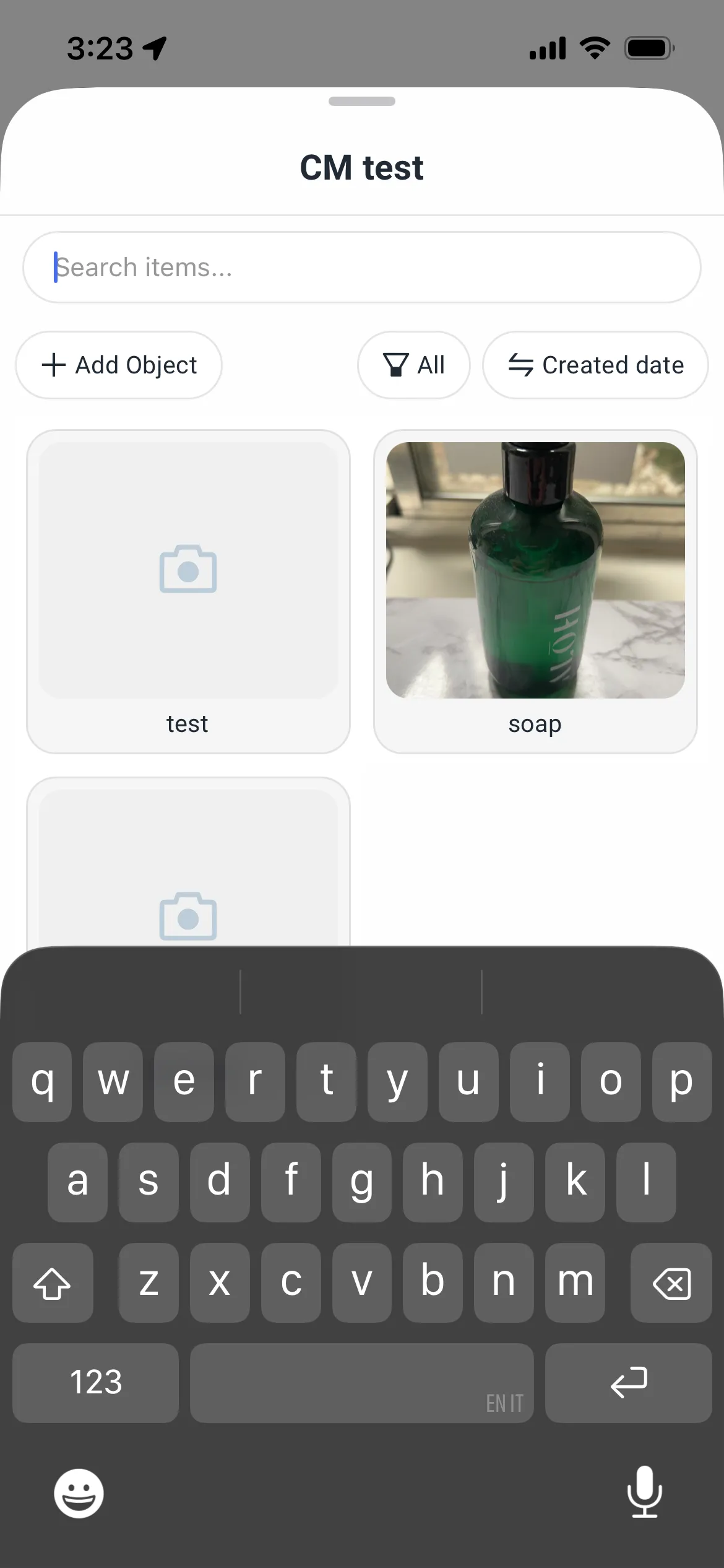 Folder filter view