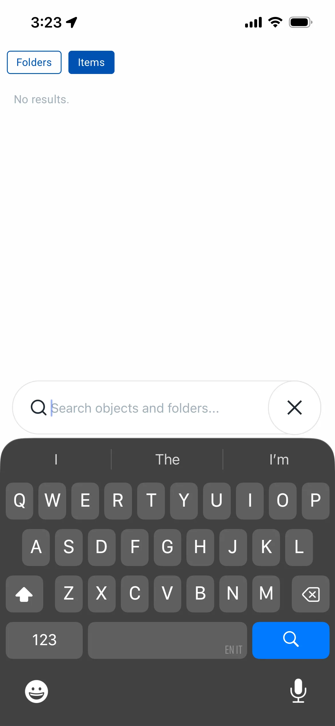 Search bar view